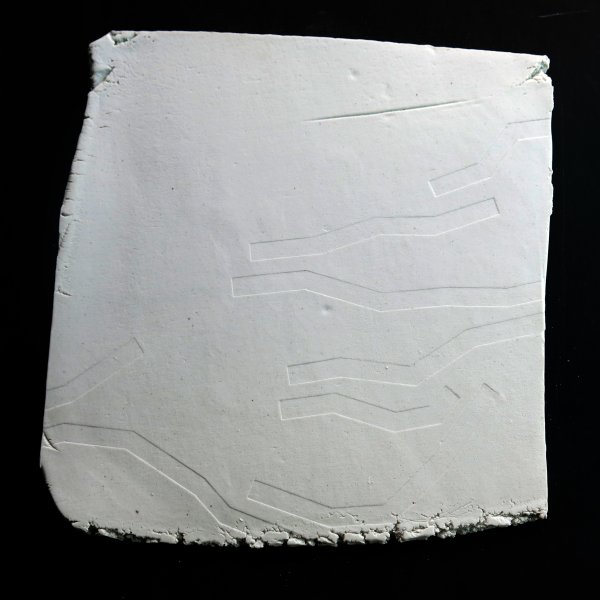Territori assenyalat LII, porcellana,  30 x 30 x 1 cm., 2013